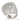 RHODIUM PLATED RING WITH ZIRCONIA