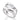 RHODIUM PLATED RING WITH ZIRCONIA