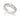 RHODIUM PLATED RING WITH ZIRCONIA