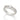RHODIUM PLATED RING WITH ZIRCONIA
