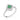 RHODIUM PLATED RING WITH ZIRCONIA