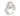 RHODIUM PLATED RING WITH CRYSTAL AND ZIRCONIA