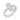 RHODIUM PLATED RING WITH ZIRCONIA
