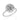 RHODIUM PLATED RING WITH ZIRCONIA
