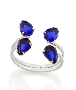 GOLD RING WITH CRISTALS