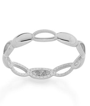 RHODIUM PLATED RING