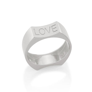 RHODIUM PLATED RING