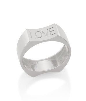 RHODIUM PLATED RING