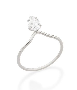 RHODIUM WATER DROPLET RING