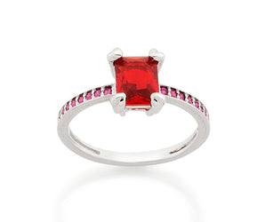 RHODIUM LOVE RING