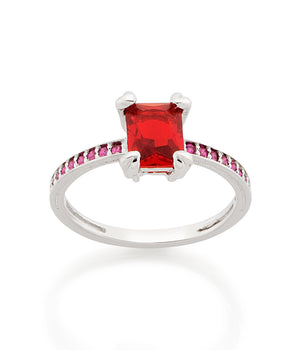 RHODIUM LOVE RING