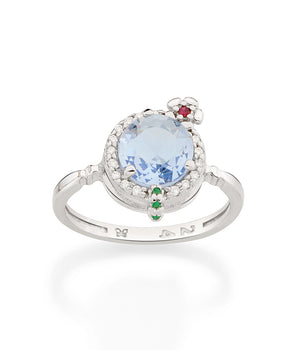 RHODIUM CURAÇAO DRINK RING