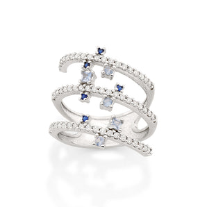 RHODIUM SPIRAL RING