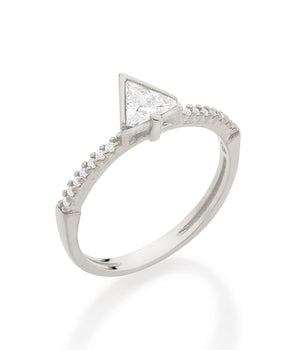 RHODIUM TRIANGLE RING