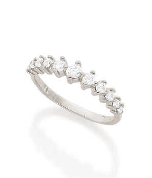 RHODIUM STUDDED SKINNY RING