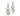 RHODIUM PLATED EARRING WITH ZIRCONIA
