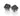 RHODIUM PLATED EARRING WITH ZIRCONIA