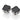 RHODIUM PLATED EARRING WITH ZIRCONIA