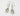 RHODIUM PLATED EARRING WITH PEARL AND CRYSTAL