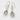 RHODIUM PLATED EARRING WITH PEARL AND CRYSTAL