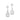 RHODIUM PLATED EARRING WITH CRYSTAL AND ZIRCONIA