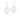 RHODIUM PLATED EARRING WITH CRYSTAL