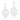 RHODIUM PLATED EARRING WITH CRYSTAL