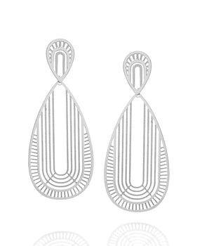 RHODIUM PLATED EARRING