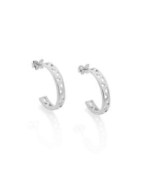 RHODIUM PLATED EARRING
