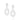RHODIUM PLATED EARRING