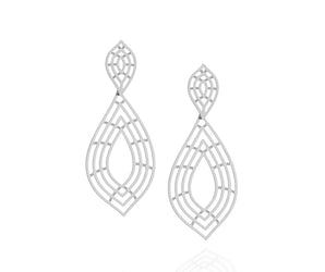 RHODIUM PLATED EARRING