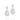 RHODIUM PLATED EARRING WITH ZIRCONIA