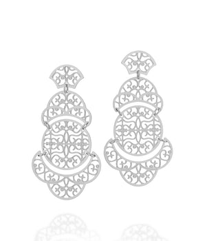 RHODIUM PLATED EARRING