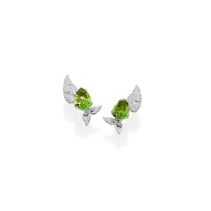 RHODIUM PLATED EARRING WITH CRISTALS