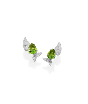 RHODIUM PLATED EARRING WITH CRISTALS
