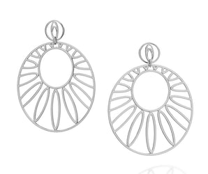 RHODIUM PLATED EARRING