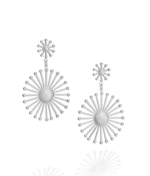 RHODIUM PLATED EARRING