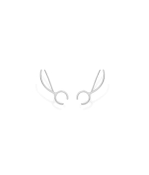 RHODIUM PLATED EARRING
