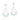 RHODIUM PLATED EARRING WITH ZIRCONIA