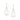 RHODIUM PLATED EARRING WITH ZIRCONIA