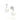 RHODIUM PLATED EARRING WITH PEARL AND ZIRCONIA