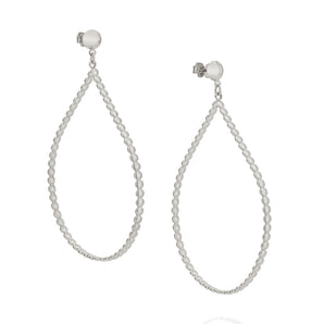 RHODIUM CYCLES DROP EARRING
