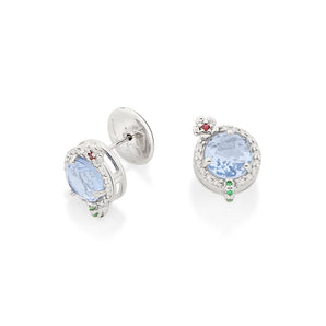 RHODIUM CURAÇAO DRINK EARRING