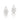 RHODIUM DOUBLE TRIANGLE EARRING