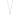 RHODIUM PLATED CHAIN WITH ZIRCONIA