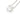 RHODIUM PLATED CHAIN WITH ZIRCONIA