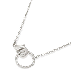 RHODIUM LOCKET NECKLACE