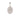 RHODIUM PLATED PENDANT WITH CRYSTAL