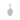 RHODIUM PLATED PENDANT WITH CRYSTAL