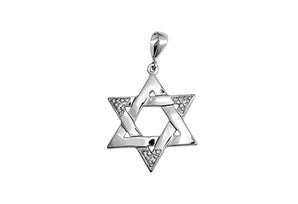 RHODIUM PLATED PENDANT WITH ZIRCONIA